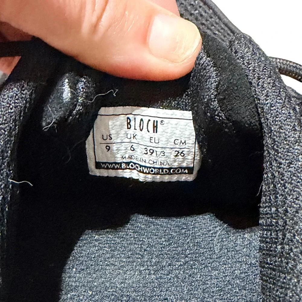 Bloch Dance Sneaker Womens 9 Black Mesh Suede Split Sole Air Cushion Jazz HipHop